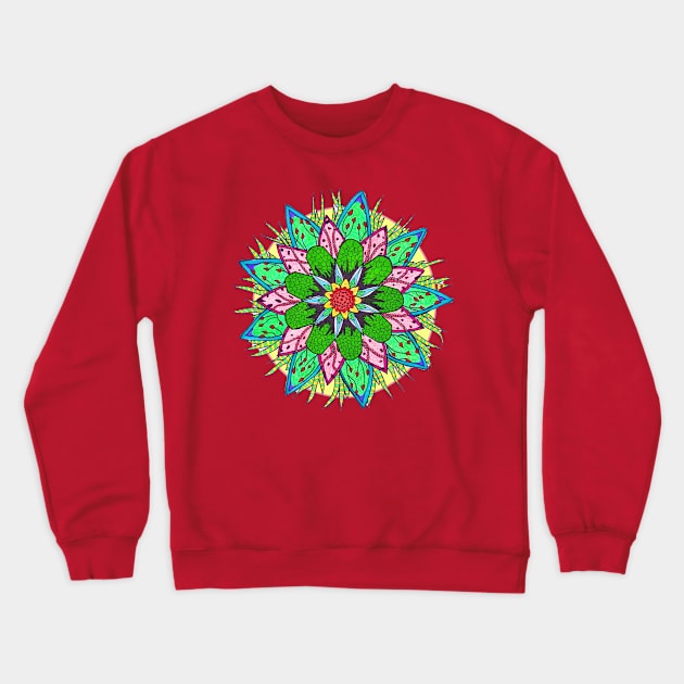 Joyful Floral Mandala Edition 3 Crewneck Sweatshirt by Blissful Drizzle